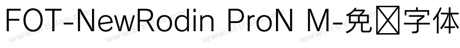 FOT-NewRodin ProN M字体转换